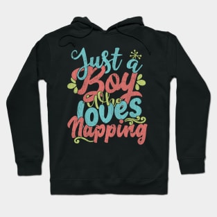 Just A Boy Who Loves Napping Gift graphic Hoodie